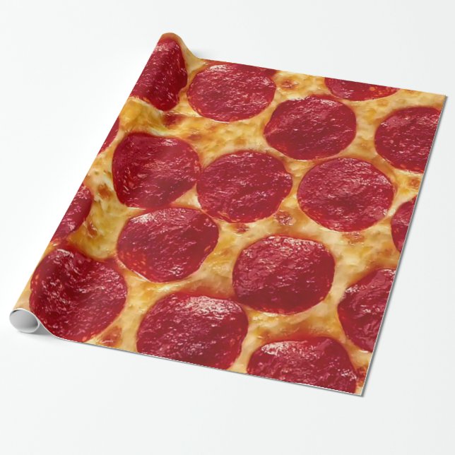 Pizza Wrapping Papprare Presentpapper (Utrullad)