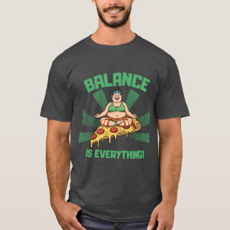 Pizza Yoga Balans Är Allt Rolig Pojke T Shirt