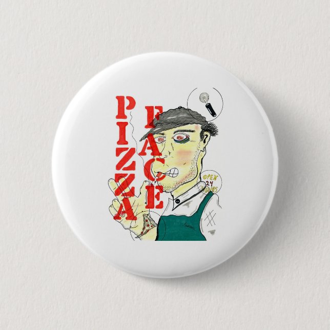 "Pizzaansikte ", Knapp (Framsida)
