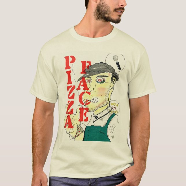 "Pizzaansikte ", Tee Shirt (Framsida)