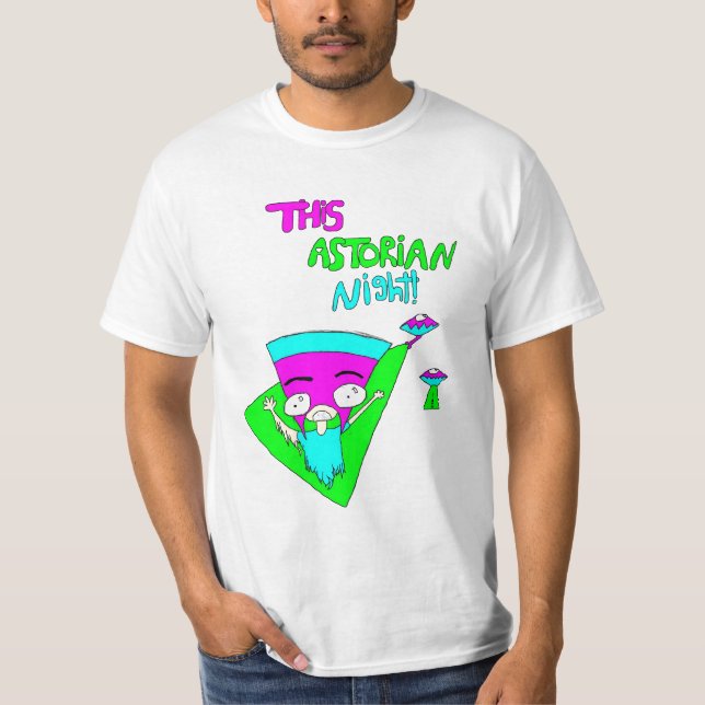 Pizzaansikteskjorta T Shirt (Framsida)