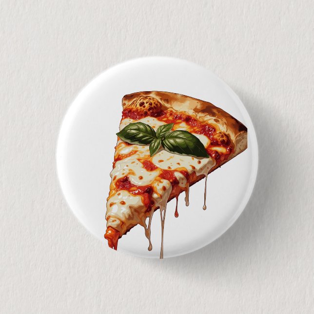 Pizzabit med seg flytande smält ost Margheri Knapp (Framsida)