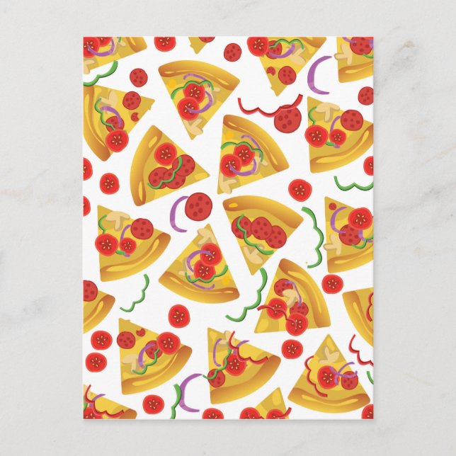 Pizzabitmönster Vykort (Framsida)