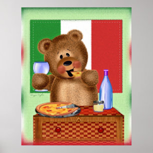 Pizzabjörn Poster