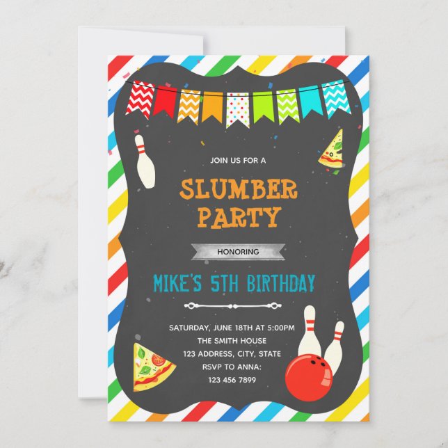 Pizzabowlinginbjudan Inbjudningar (Framsida)