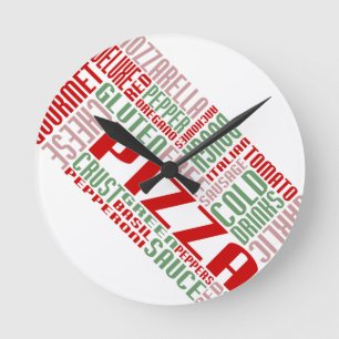 pizzachitChat Rund Klocka