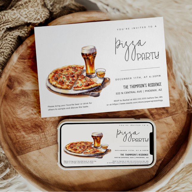 Pizzafest Alla tillfällen Partypizza Pizzakväll Pa Inbjudningar (Skapare uppladdad)