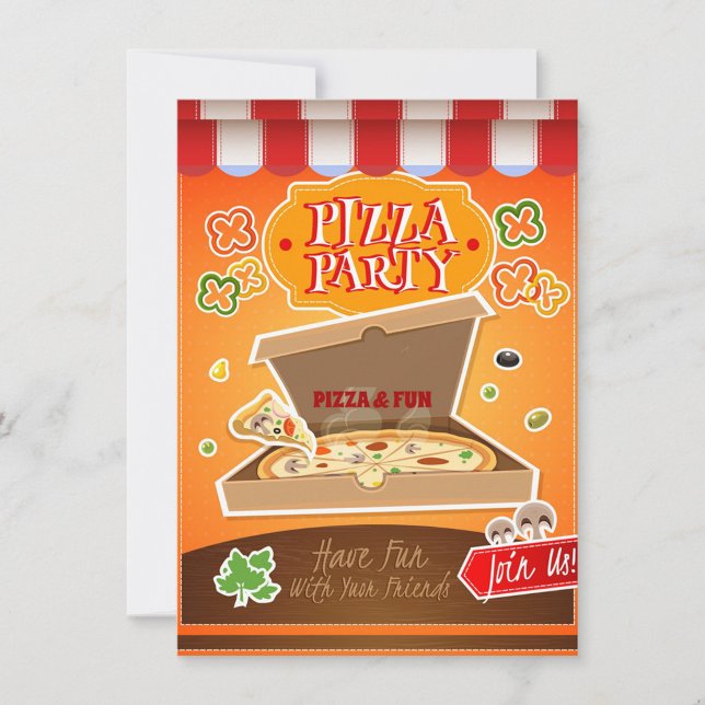 Pizzafest Anteckningskort (Pizza Party!)
