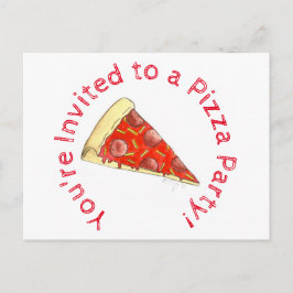Pizzafest Barnkalasinbjudan Inbjudan Vykort