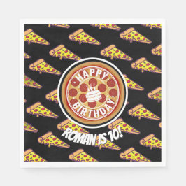 Pizzafest Firande Dekor | Rolig Pizzaskiva Tema Pappersservett