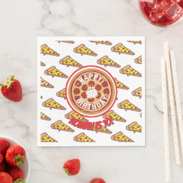 Pizzafest Firande Dekor | Rolig Pizzaskiva Tema Pappersservett
