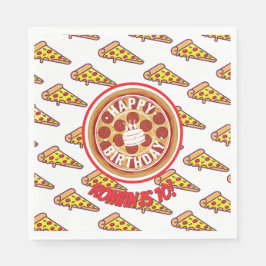 Pizzafest Firande Dekor | Rolig Pizzaskiva Tema Pappersservett