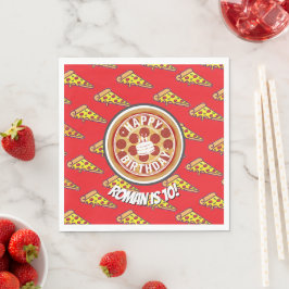 Pizzafest Firande Dekor | Rolig Pizzaskiva Tema Pappersservett