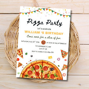 Pizzafest Firande Inbjudan, Mat Tema Festsdag Inbjudningar