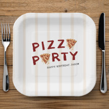 Pizzafest Födelsedagsbarn Randig