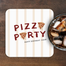 Pizzafest Födelsedagsbarn Randig