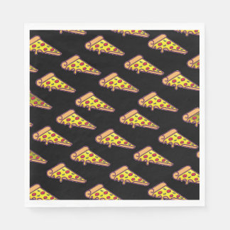 Pizzafest födelsedagsdekoration | Roligt pizzaskiv Pappersservett