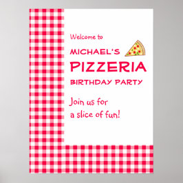 Pizzafest för barnkalas poster