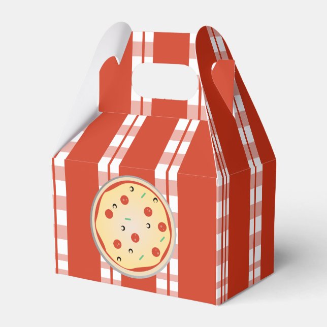 Pizzafestpajmix Pizza Randiga Ränder Presentaskar (Framsidan Sidan)