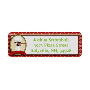 Pizzagrabbreturetiketter Returadress Etikett