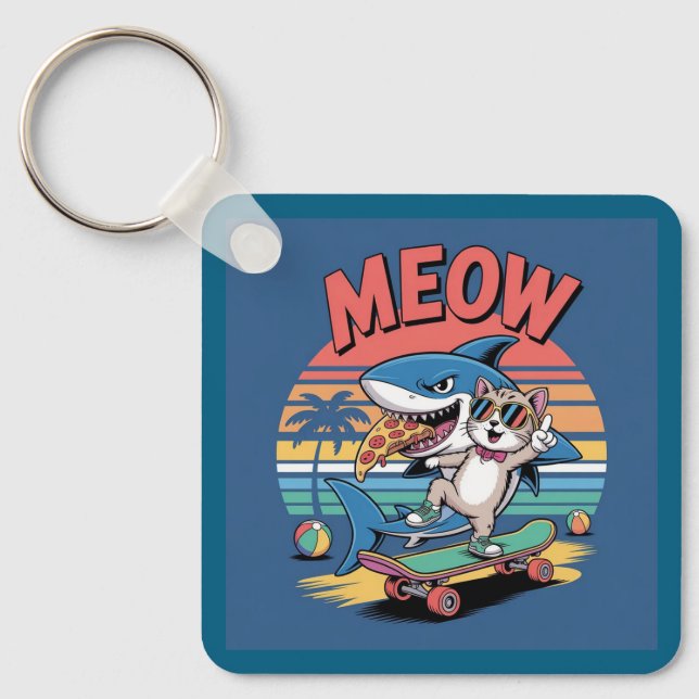 Pizzahaj Nyckelring (Framsida)