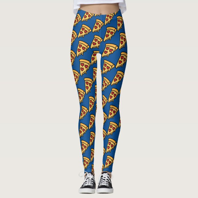 Pizzahjärtmönster Leggings (Framsida)