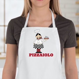 Pizzaiolo Italia Pizza Chef Långt Förkläde