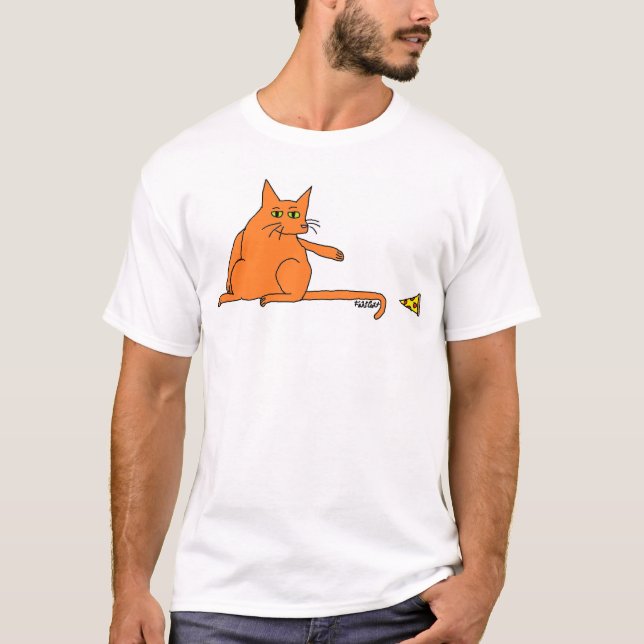 Pizzakatt Tee Shirt (Framsida)