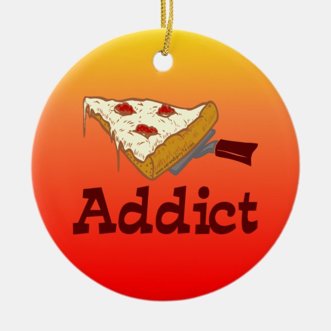 Pizzaknarkare Julgransprydnad Keramik (Framsidan)