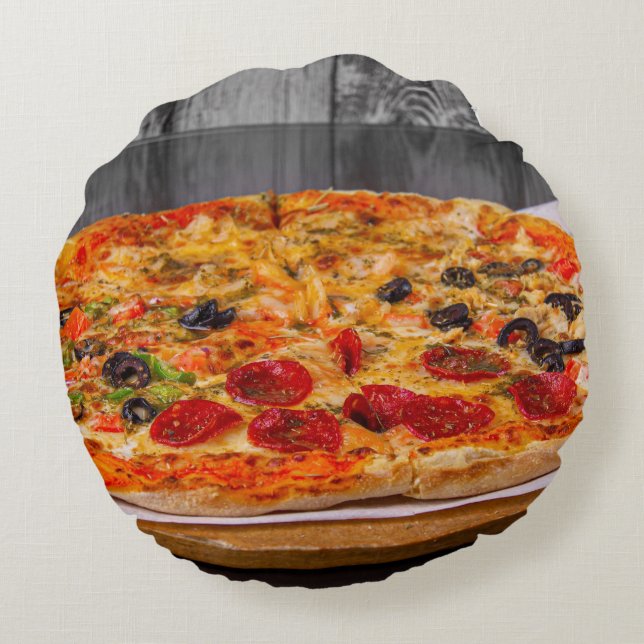 pizzakudde rund kudde (Baksidan)