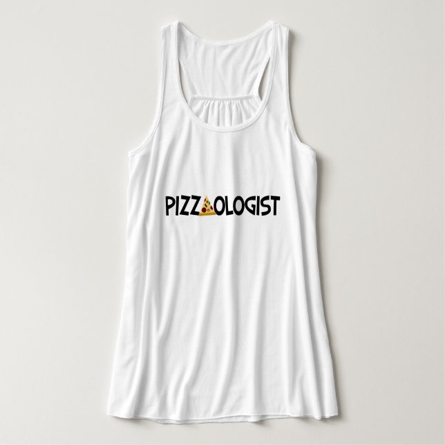 Pizzalog - Rollig Pizza Linne Med Racerback (Design framsida)