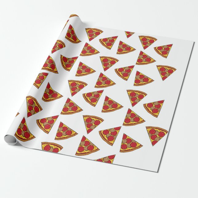 pizzamönster skivor presentpapper (Utrullad)