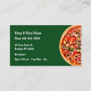 Pizzamottagningsrumrestaurang Visitkort