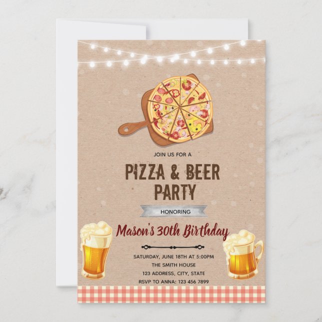 Pizzaoch ölfest inbjudan (Framsida)