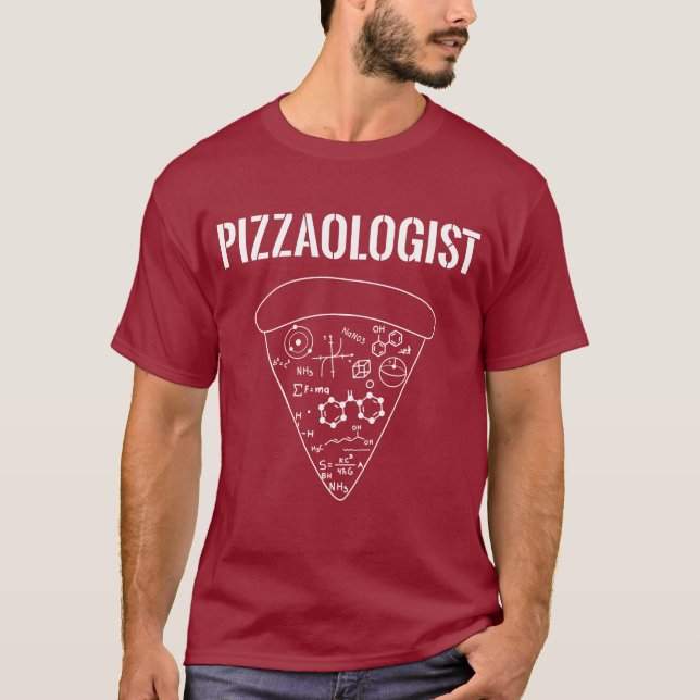 Pizzaolog - Funny Pizza T Shirt (Framsida)