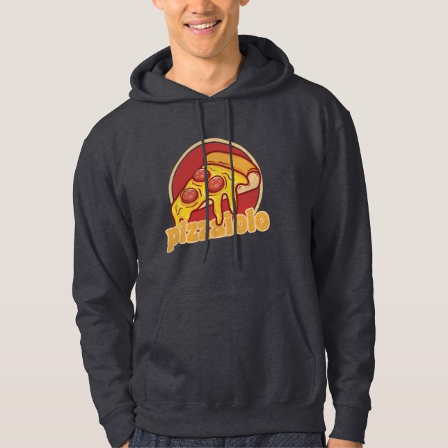 Pizzaolos roliga pizzabagare, illustration av paj hoodie (Framsida)