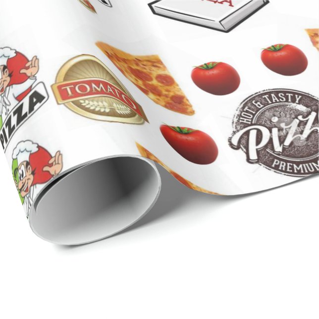 Pizzaomslag papper presentpapper (Rullad Hörn)