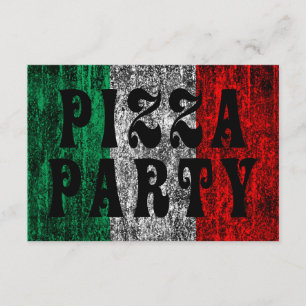 pizzaparty (den italienska flagga) inbjudningar