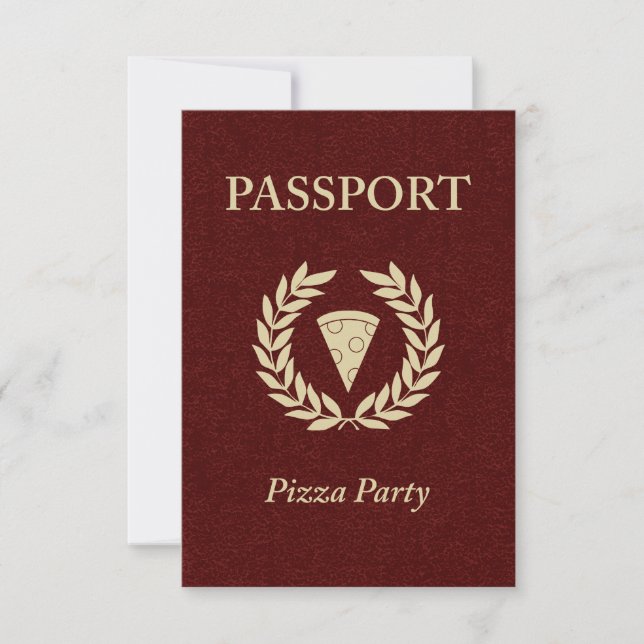 pizzaparty pass inbjudningar (Framsida)