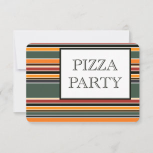 pizzaparty-ränder inbjudningar