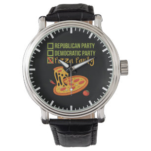 Pizzaparty - roligt rösta för novelty som är armbandsur