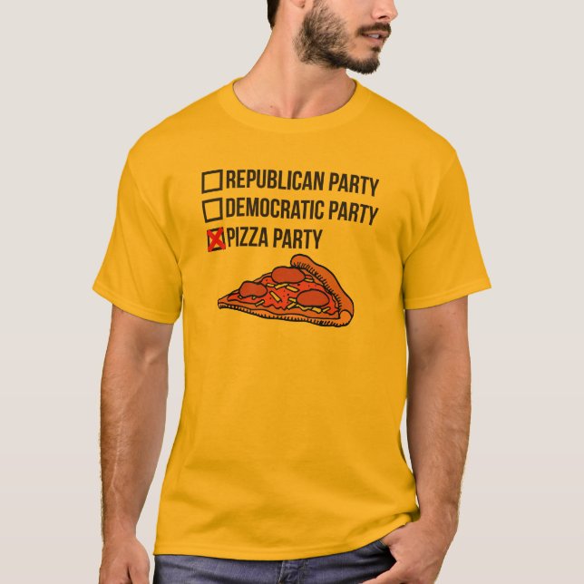 Pizzaparty T-shirt (Framsida)