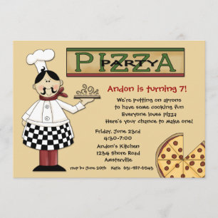 Pizzapartyinbjudan Inbjudningar