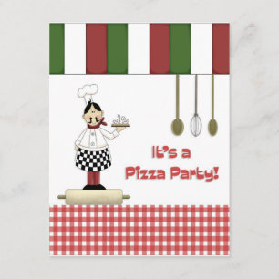 Pizzapartyinbjudan Inbjudningar