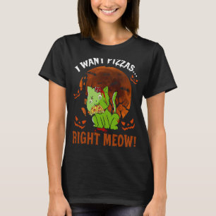 Pizzas Höger Meow Halloween Costume Zombie T Shirt