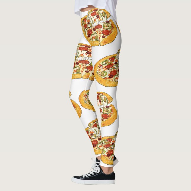 **PIZZAS PIZZA PIZZA* FUNNY LEGGINGS (Vänster)