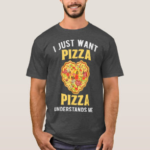 Pizzas Salami Ham Mushroom Tomato Italien Red Whit T Shirt