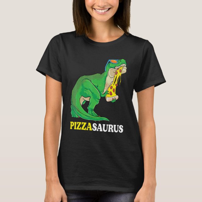 Pizzasaurus Rex Söt Dinosaurus Med Solglasögon Ea T Shirt (Framsida)