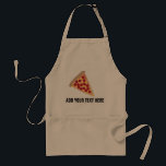 Pizzaskiva & anpassadetext förkläde<br><div class="desc">Detta förkläde presenterar ett grafiskt av en skiva av peperonipizza och anpassadetext för att ditt ska tillfoga ditt egna meddelande.</div>