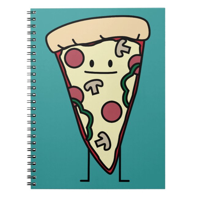 Pizzaskiva Anteckningsbok Med Spiral (Framsidan)
